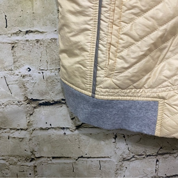 Zenergy by Chicos Francine Pale Yellow Gray Trim Quilted Vest - Picture 7 of 7